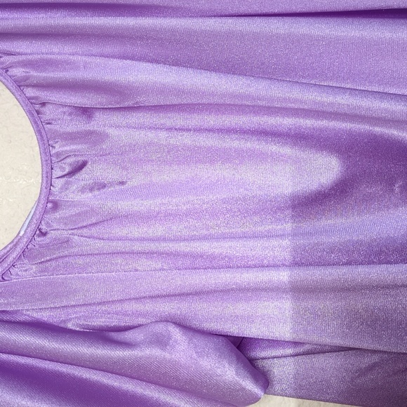 Woman Within Lilac Nylon Floor Length Nightgown Women's Size 1X - Picture 4 of 7
